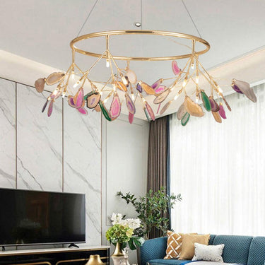 Agate Slices Chandelier - LUUGAA