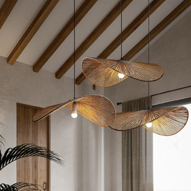 Ancient Rhyme Rattan Woven Pendant Light - LUUGAA