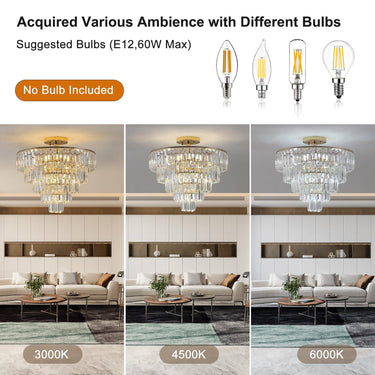 Aurelia Crystal Chandelier - LUUGAA