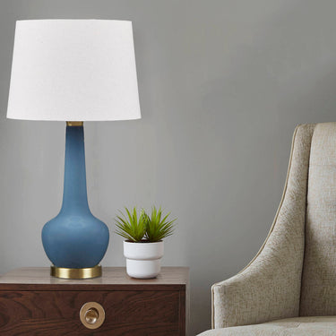 Genie Style Blue Ceramic Table Lamp