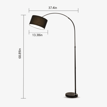 Black Arc Floor Lamp - LUUGAA
