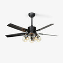 Black Vintage Ceiling Fan - LUUGAA