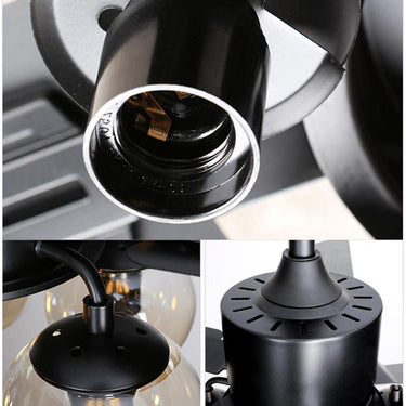 Black Vintage Ceiling Fan - LUUGAA