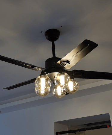 Black Vintage Ceiling Fan - LUUGAA