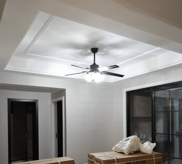 Black Vintage Ceiling Fan - LUUGAA