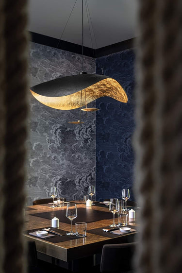 Black Wheel Pendant Light - LUUGAA