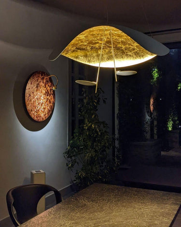 Black Wheel Pendant Light - LUUGAA