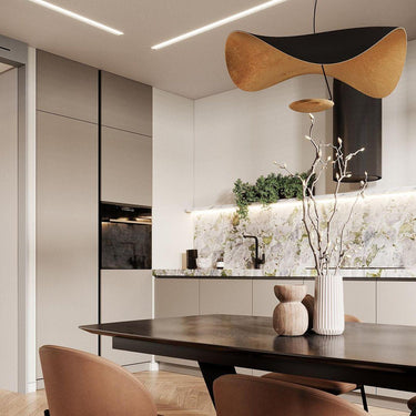 Black Wheel Pendant Light - LUUGAA