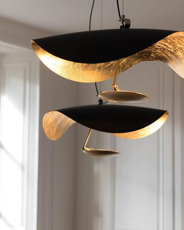 Black Wheel Pendant Light - LUUGAA