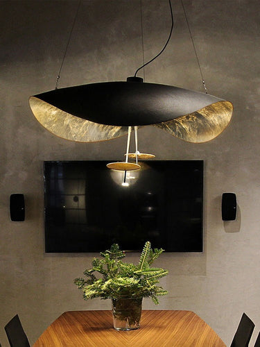 Black Wheel Pendant Light - LUUGAA