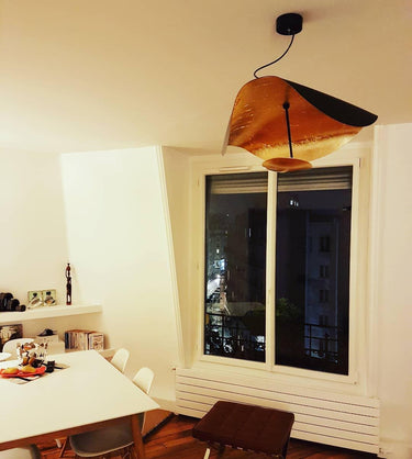 Black Wheel Pendant Light - LUUGAA