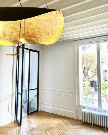 Black Wheel Pendant Light - LUUGAA