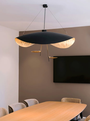 Black Wheel Pendant Light - LUUGAA