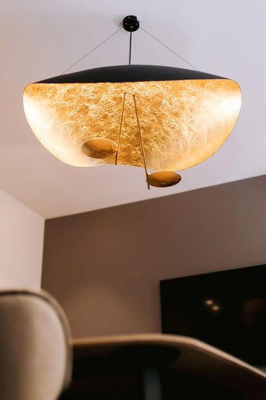 Black Wheel Pendant Light - LUUGAA