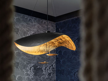 Black Wheel Pendant Light - LUUGAA