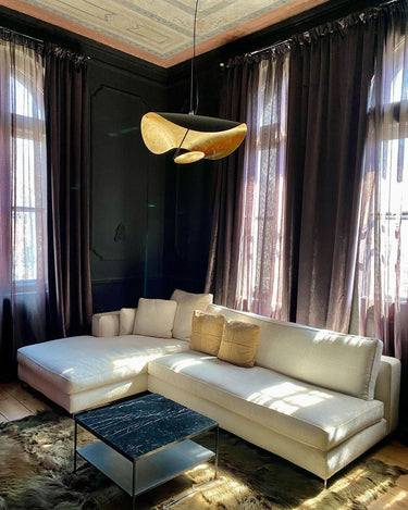 Black Wheel Pendant Light - LUUGAA