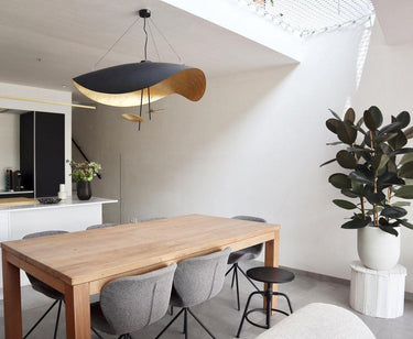 Black Wheel Pendant Light - LUUGAA