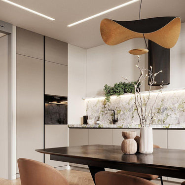 Black Wheel Pendant Light - LUUGAA
