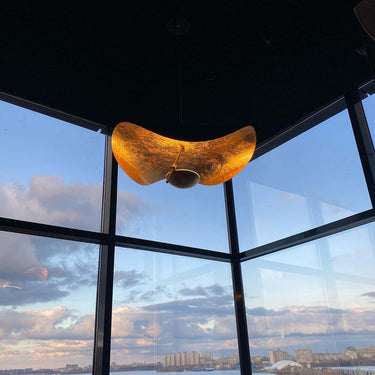 Black Wheel Pendant Light - LUUGAA