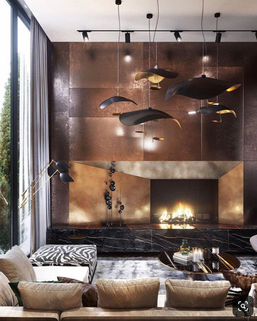 Black Wheel Pendant Light - LUUGAA