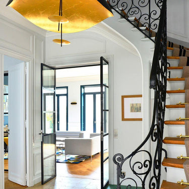 Black Wheel Pendant Light - LUUGAA