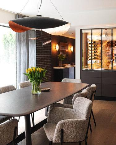 Black Wheel Pendant Light - LUUGAA