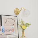 Brass Rose Wall Light - LUUGAA