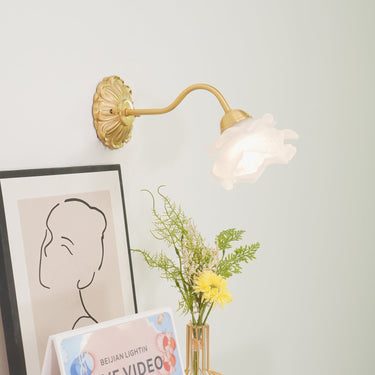 Brass Rose Wall Light - LUUGAA