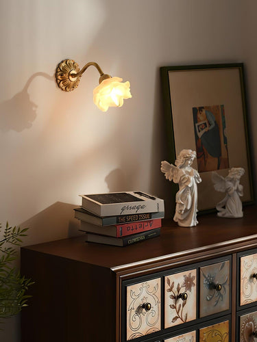 Brass Rose Wall Light - LUUGAA