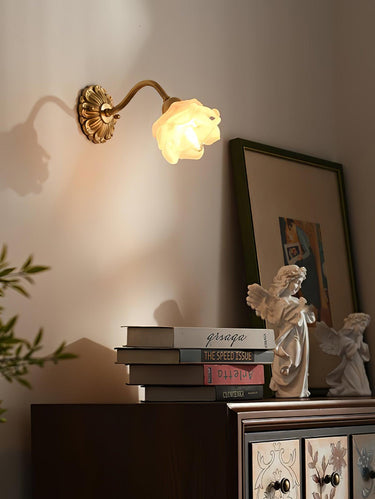Brass Rose Wall Light - LUUGAA