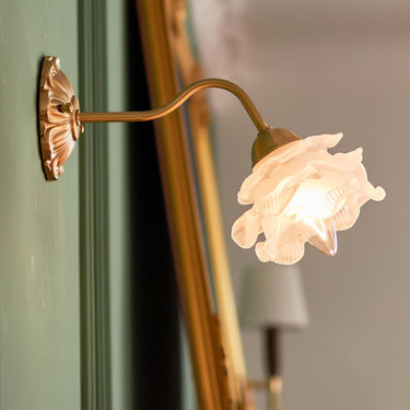 Brass Rose Wall Light - LUUGAA