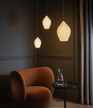 Ceramic Ribbed Pendant light - LUUGAA
