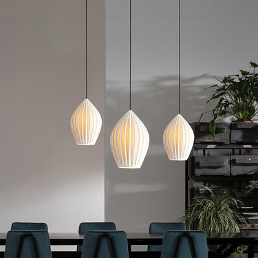 Ceramic Ribbed Pendant light - LUUGAA