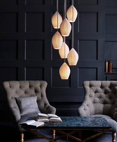Ceramic Ribbed Pendant light - LUUGAA