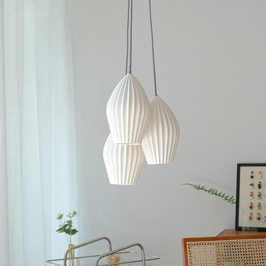 Ceramic Ribbed Pendant light - LUUGAA