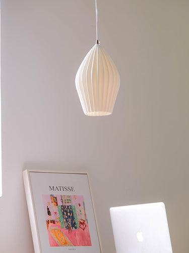 Ceramic Ribbed Pendant light - LUUGAA