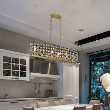 Champagne Gold Oval Crystal Chandelier - LUUGAA