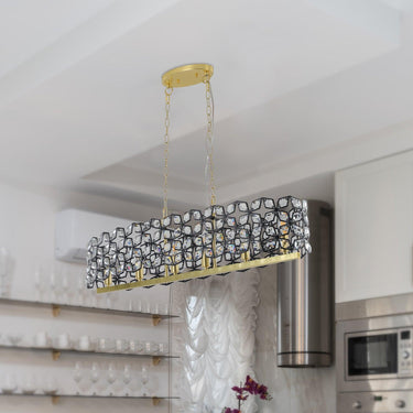 Champagne Gold Oval Crystal Chandelier - LUUGAA