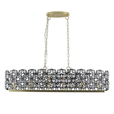 Champagne Gold Oval Crystal Chandelier - LUUGAA