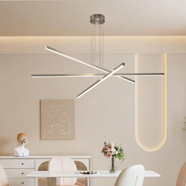 Chandelier Fixture in Silver Integrated LED - LUUGAA