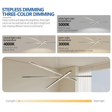 Chandelier Fixture in Silver Integrated LED - LUUGAA
