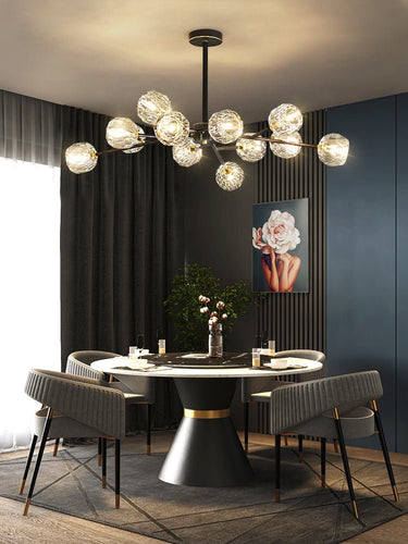Crystal Ball Round Cluster Chandelier - LUUGAA