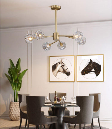 Crystal Ball Round Cluster Chandelier - LUUGAA