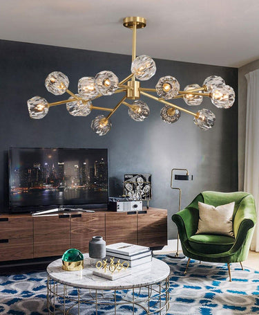 Crystal Ball Round Cluster Chandelier - LUUGAA