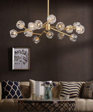 Crystal Ball Round Cluster Chandelier - LUUGAA