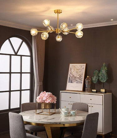 Crystal Ball Round Cluster Chandelier - LUUGAA