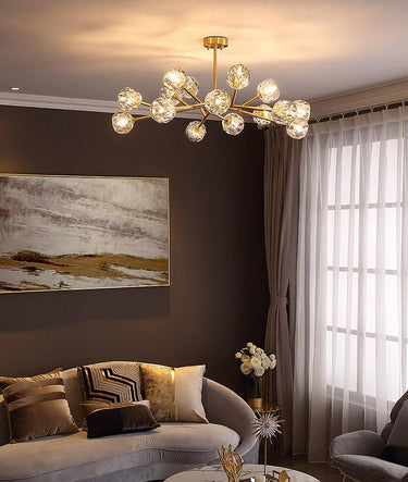 Crystal Ball Round Cluster Chandelier - LUUGAA