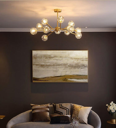 Crystal Ball Round Cluster Chandelier - LUUGAA