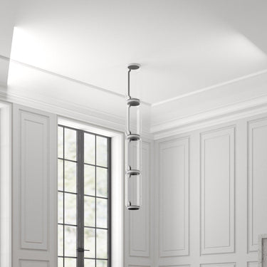 Cylindrical Clear Glass Chandelier - LUUGAA
