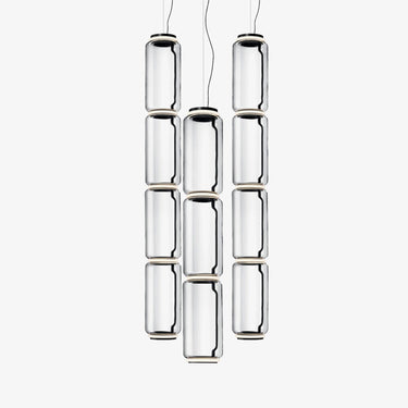 Cylindrical Clear Glass Chandelier - LUUGAA